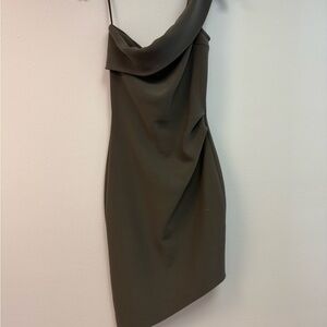 Bec + Bridge Green Asymmetrical One Shoulder Cocktail Dress